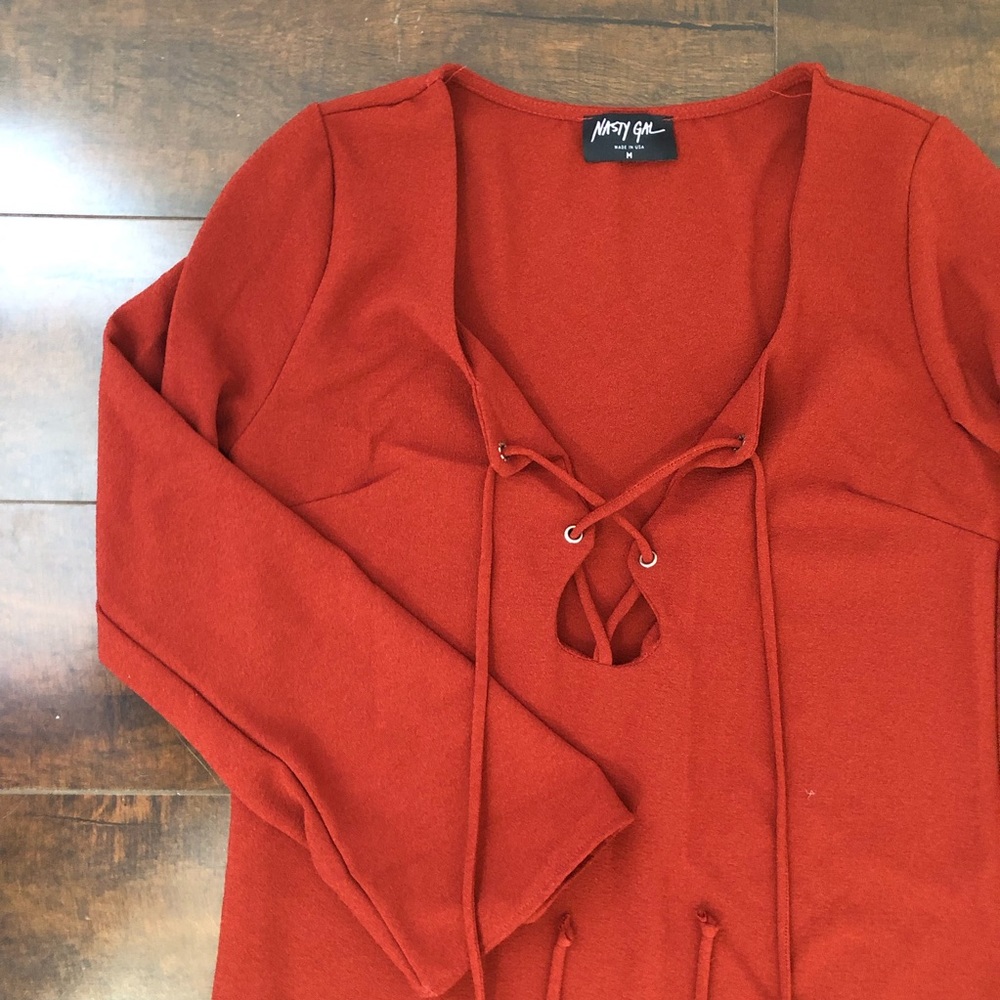 Nasty Gal bell sleeve dress